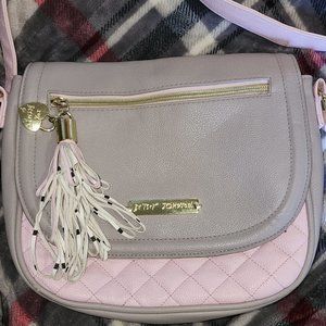 Luv Betsey By Betsey Johnson Pink Gray Quilted Crossbody